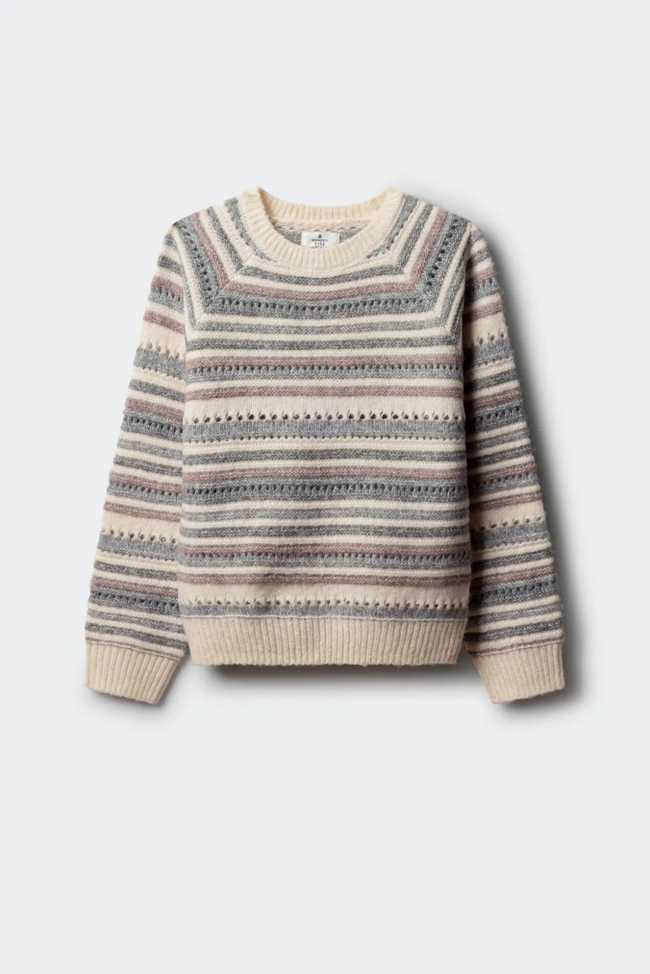 Camisola riscas para meninas.