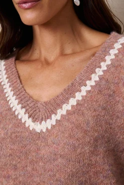 Camisola Rosalinda com decote em V