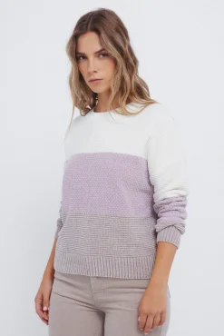 Camisola às riscas de chenille