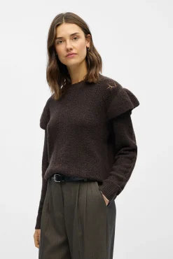 Camisola vazado com babados