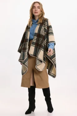 Capa poncho xadrez