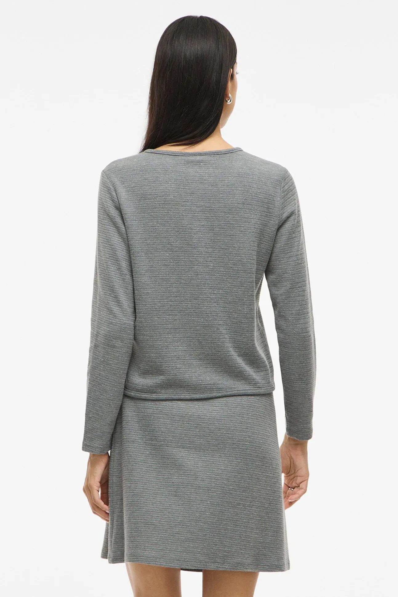Cardigan abotoado de algodão e viscose