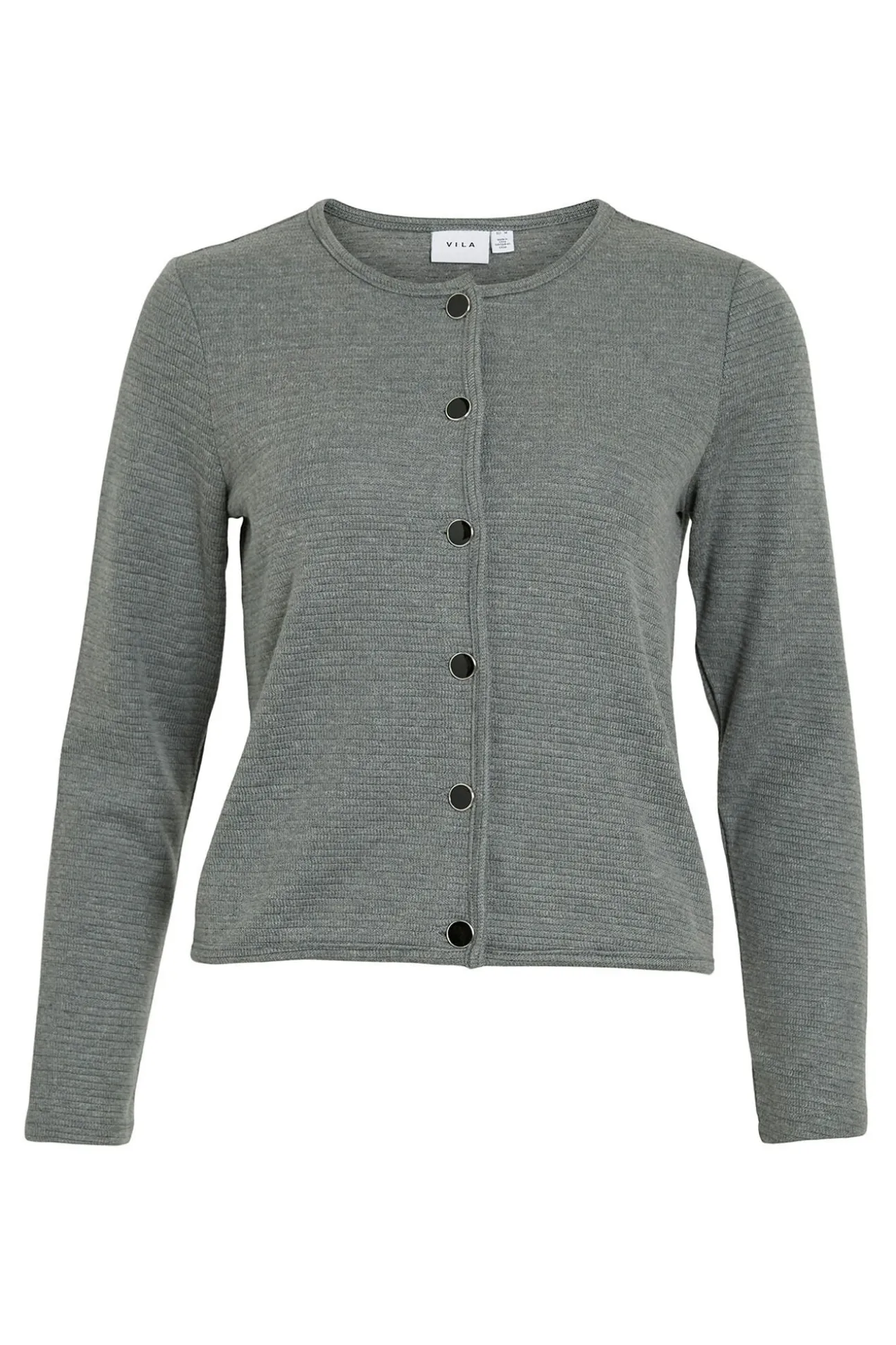 Cardigan abotoado de algodão e viscose