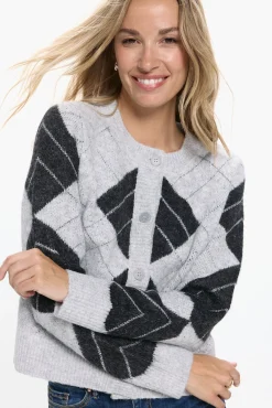 Cardigan casaco de malha