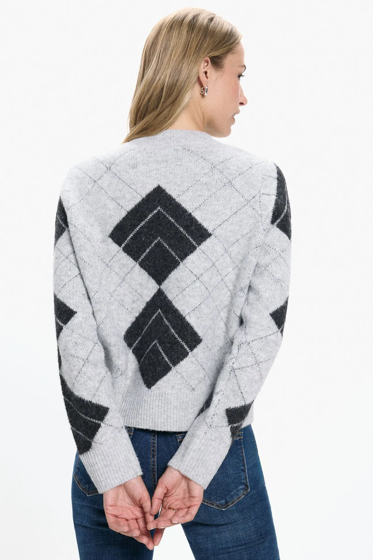 Cardigan casaco de malha