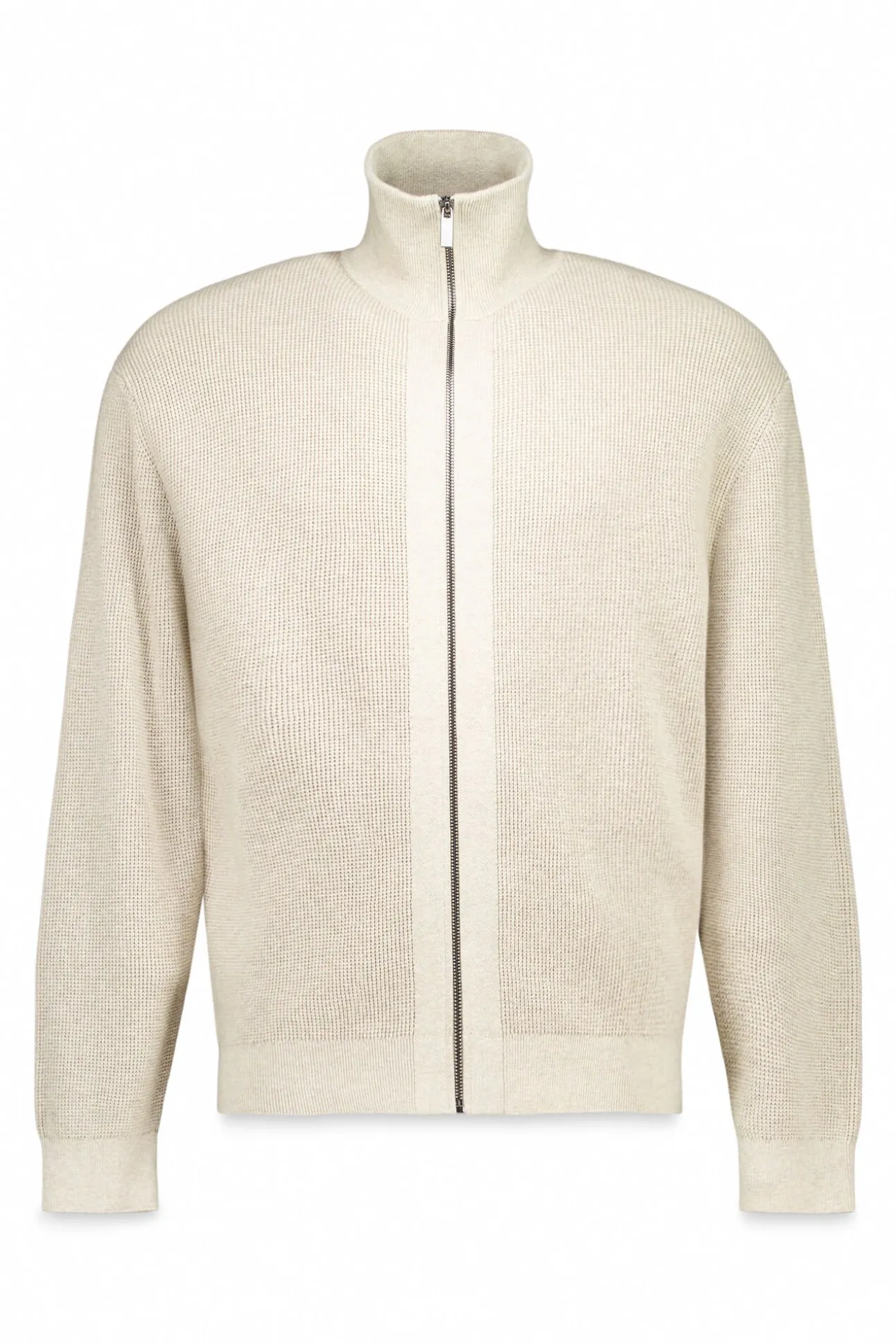 Cardigan com casaco de malha