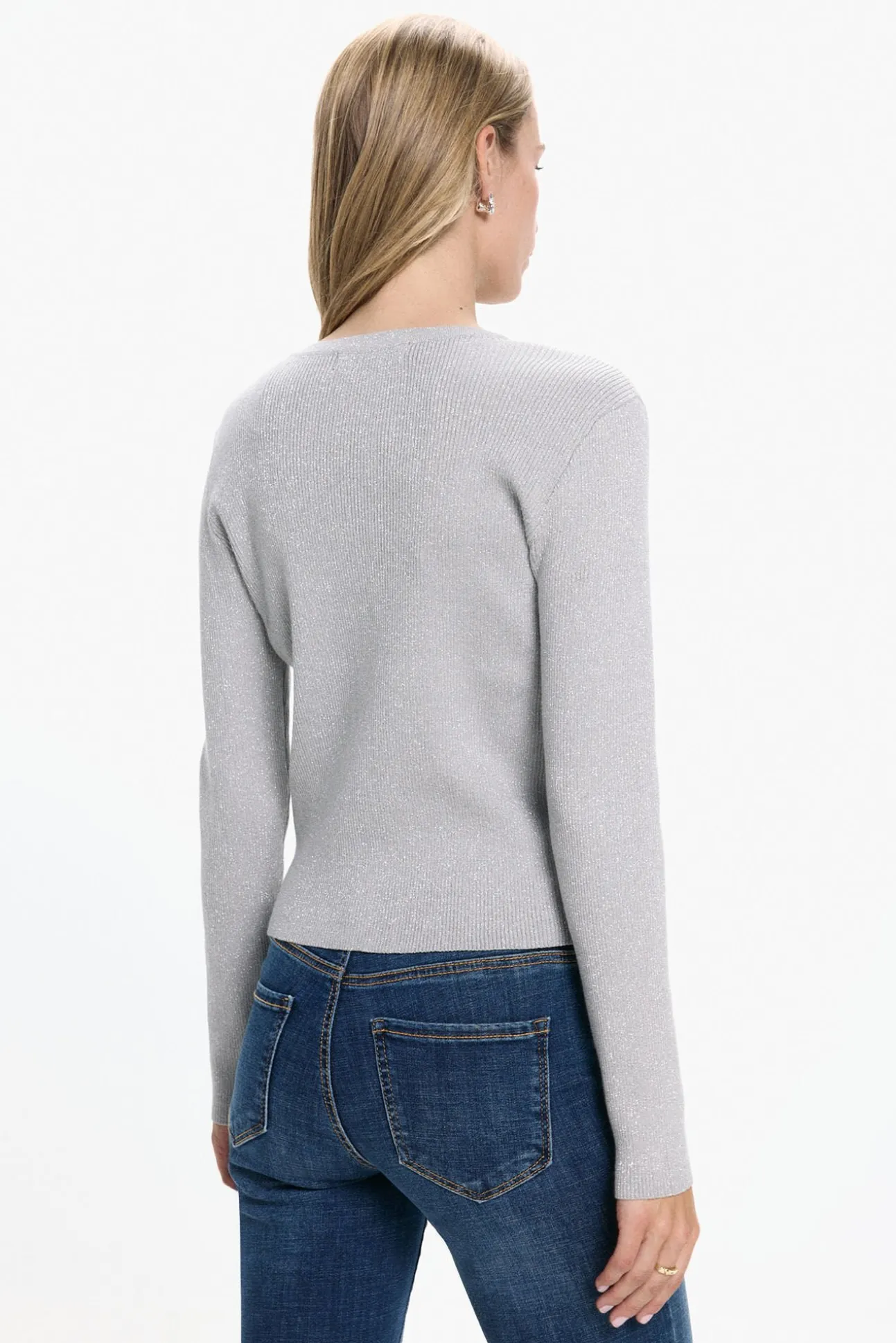Cardigan com detalhes em lurex