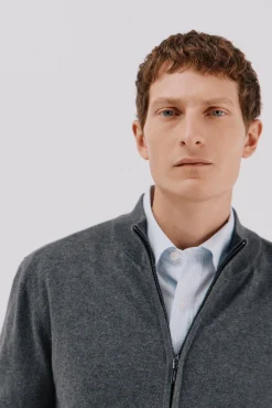 Cardigan de algodão e cashmere