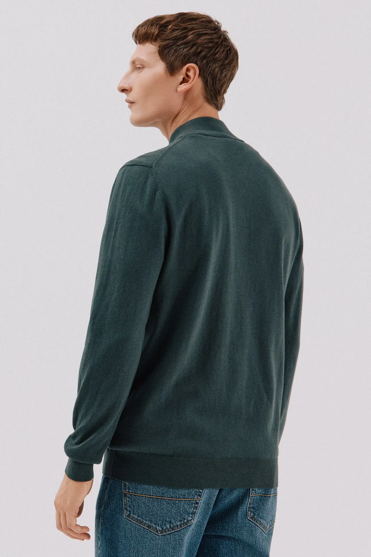 Cardigan de algodão e cashmere