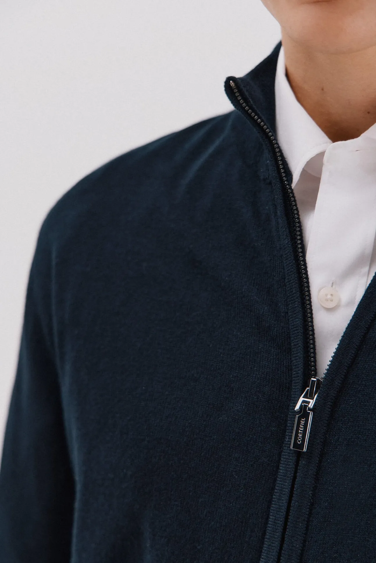 Cardigan de algodão e cashmere