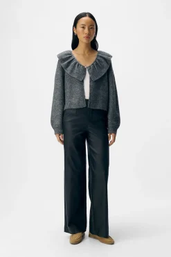 Cardigan de lã e alpaca