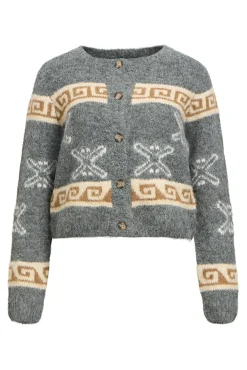 Cardigan de lã estampado