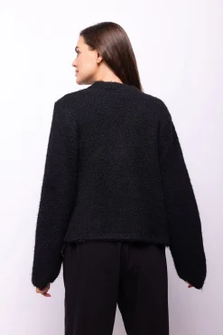 Cardigan de malha com laços