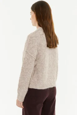 Cardigan de pele com botões