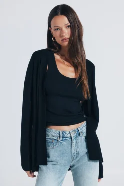 Cardigan leve aberto