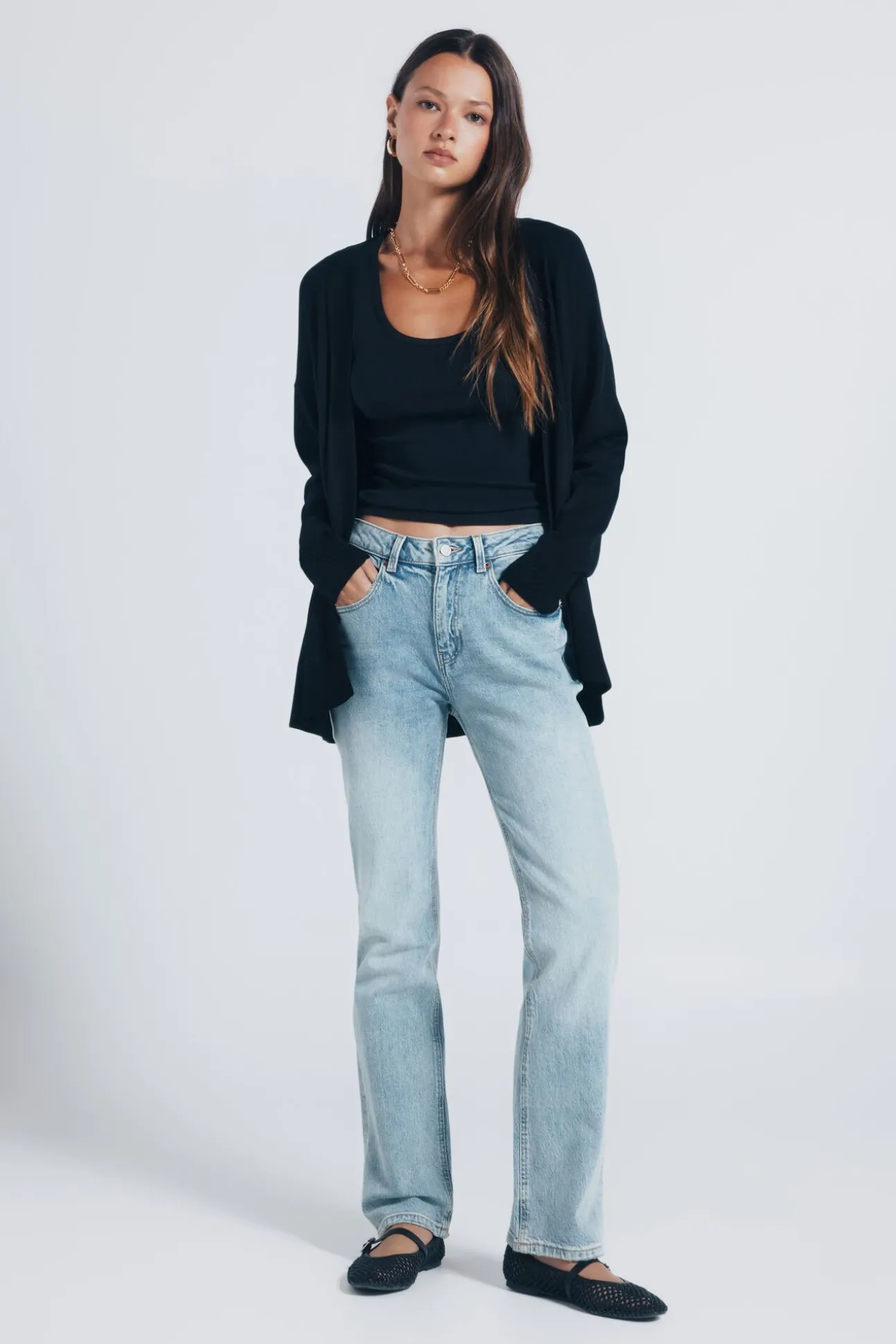 Cardigan leve aberto