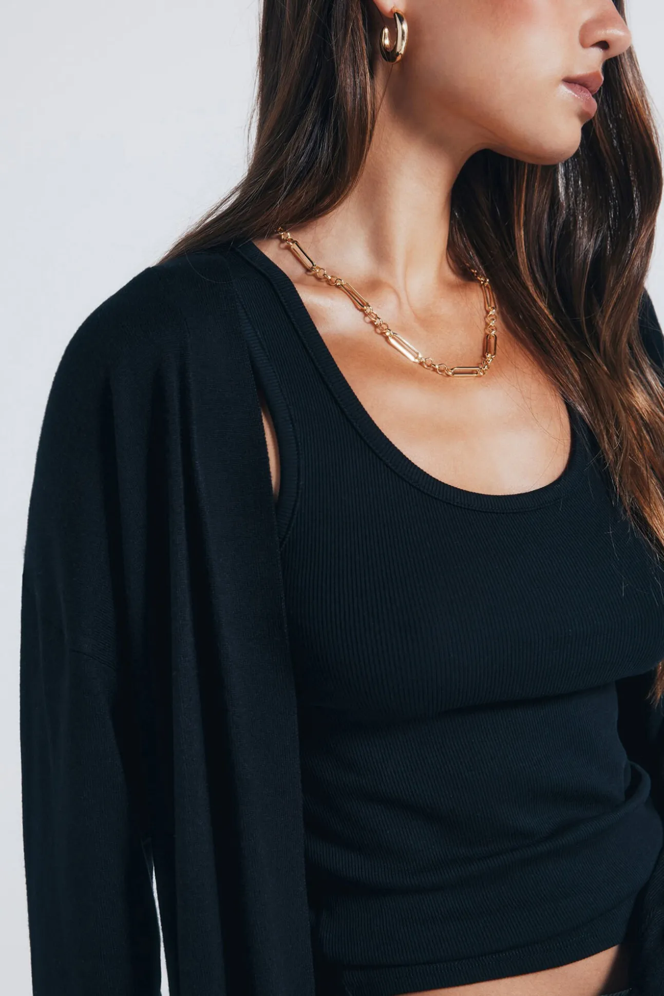 Cardigan leve aberto