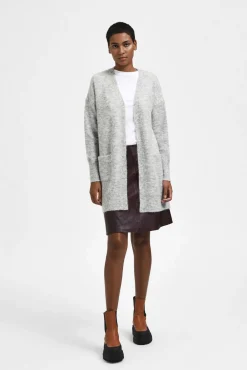 Cardigan longo de alpaca