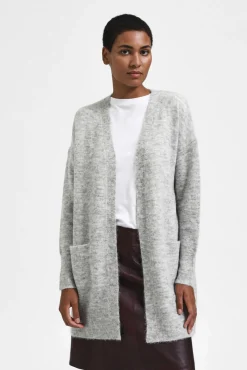 Cardigan longo de alpaca