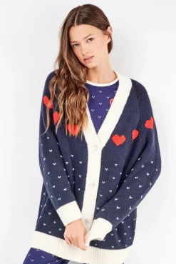 Cardigan longo de malha