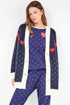 Cardigan longo de malha
