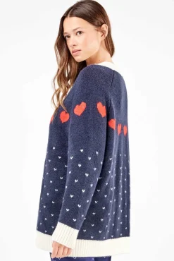Cardigan longo de malha