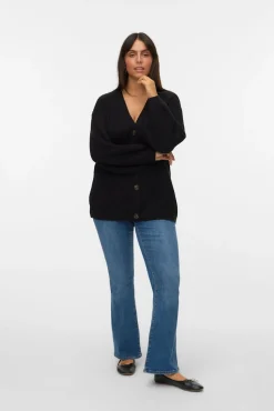 Cardigan plus size de malha malha