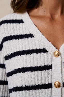 Cardigan riscas Amelia