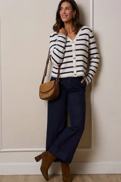 Cardigan riscas Amelia
