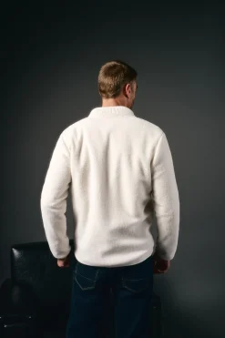 Cardigan tecido sherpa