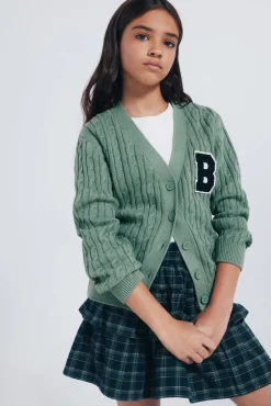 Cardigan universitário feminino