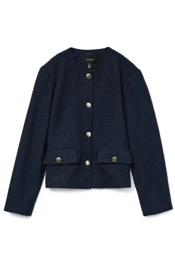 Casaco curta de tweed