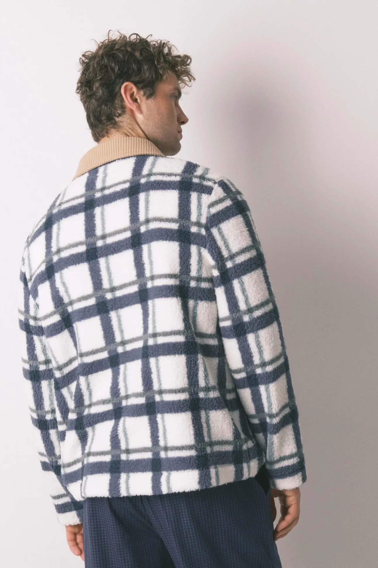 Casaco curto/ robe masculino de pelo