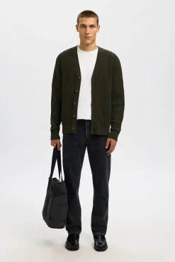 Casaco de malha 100% algodão orgânico com gola em bico