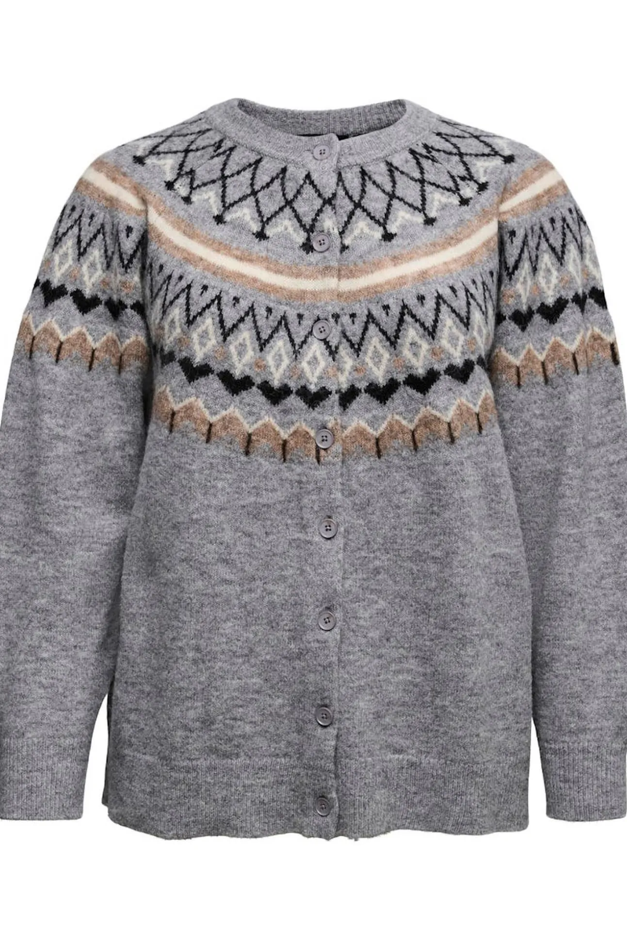 Casaco de malha de malha grega plus size