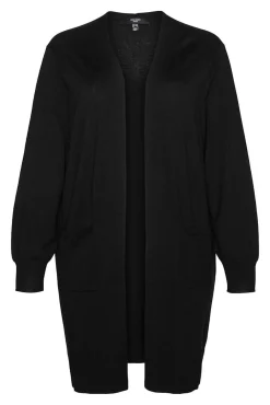 Casaco de malha longo plus size