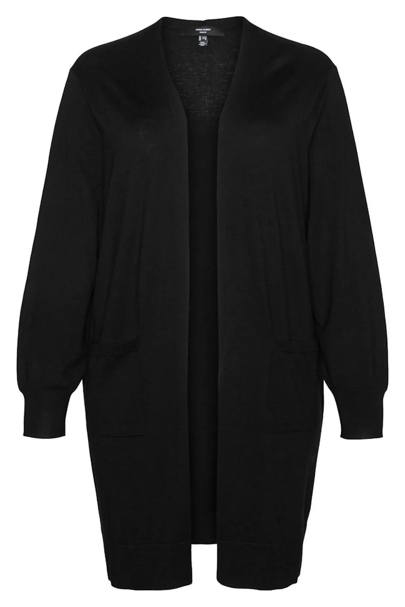 Casaco de malha longo plus size
