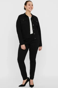 Casaco denim tamanho grande