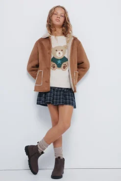 Casaco dupla face para menina