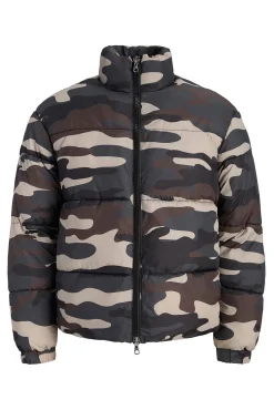 Casaco puffer camuflada