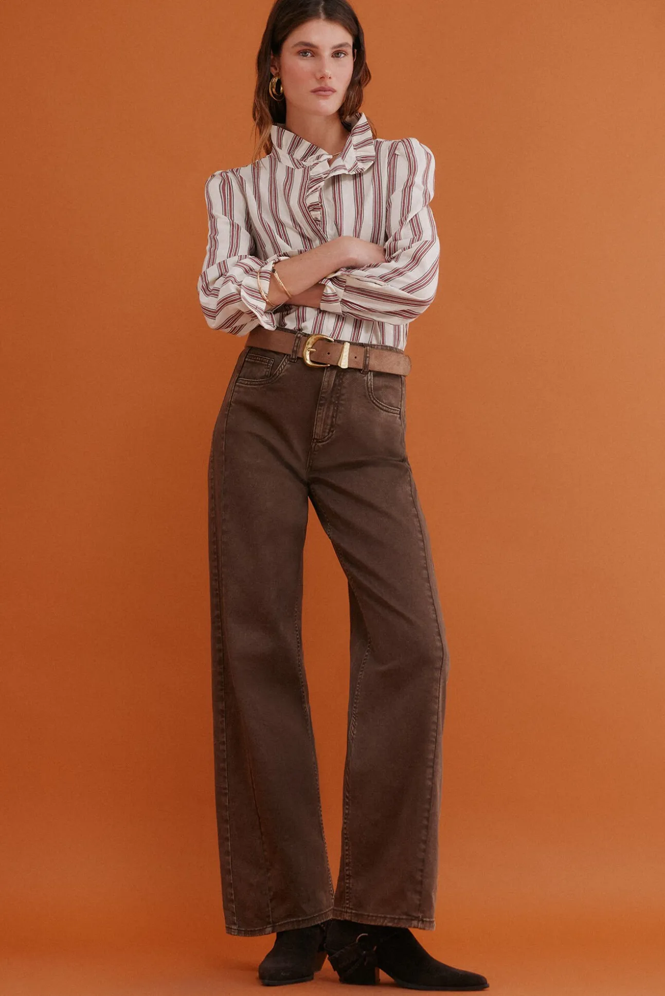 Claudette. Blusa às riscas