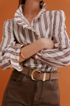 Claudette. Blusa às riscas