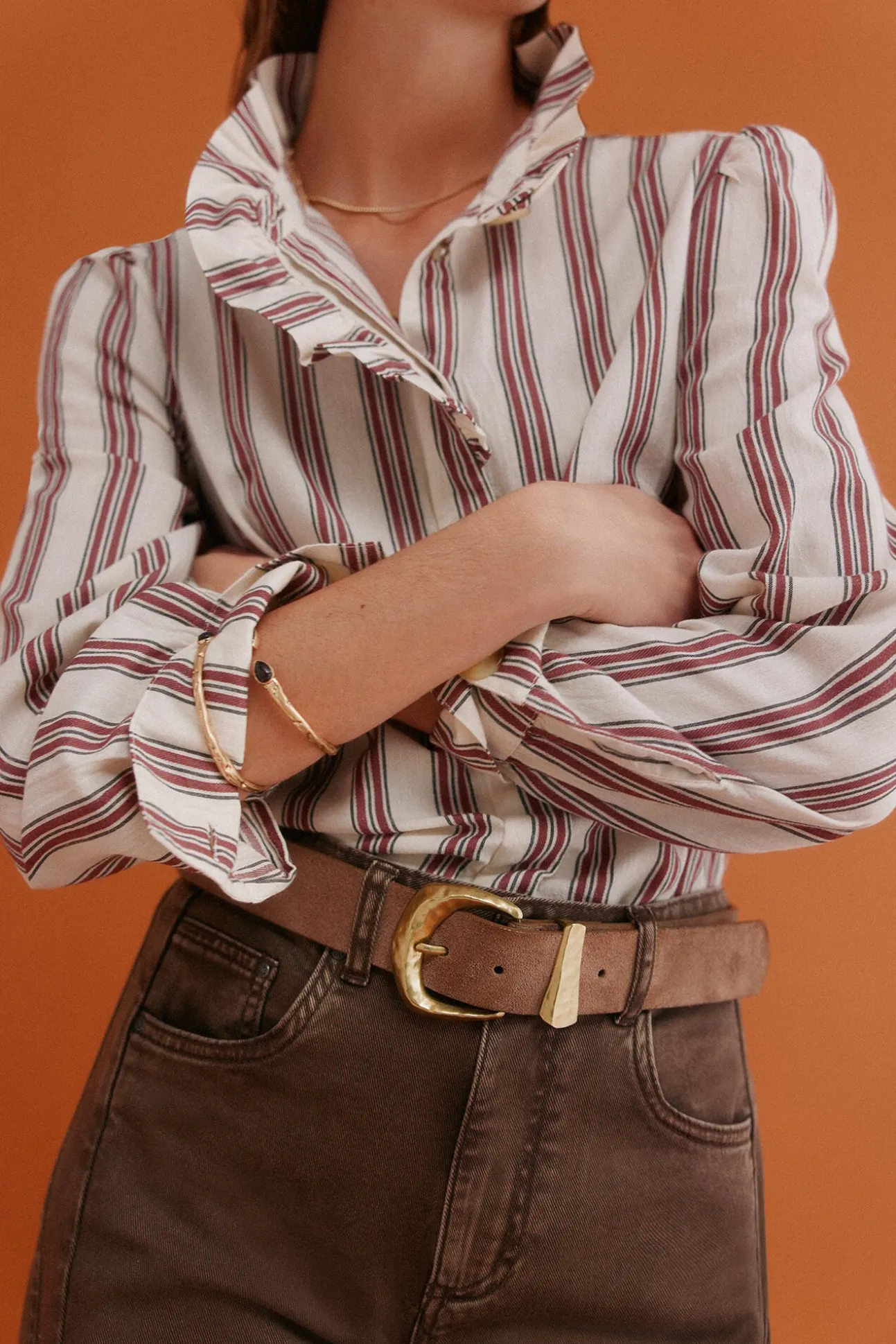 Claudette. Blusa às riscas