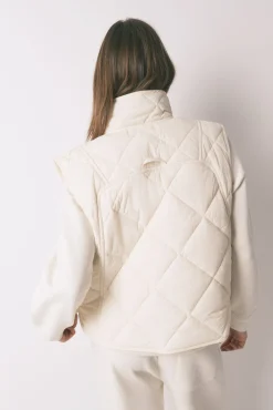 Colete acolchoado branco