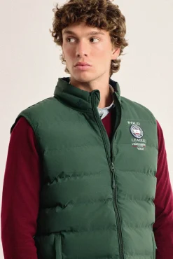 Colete acolchoado verde, modelo Shield