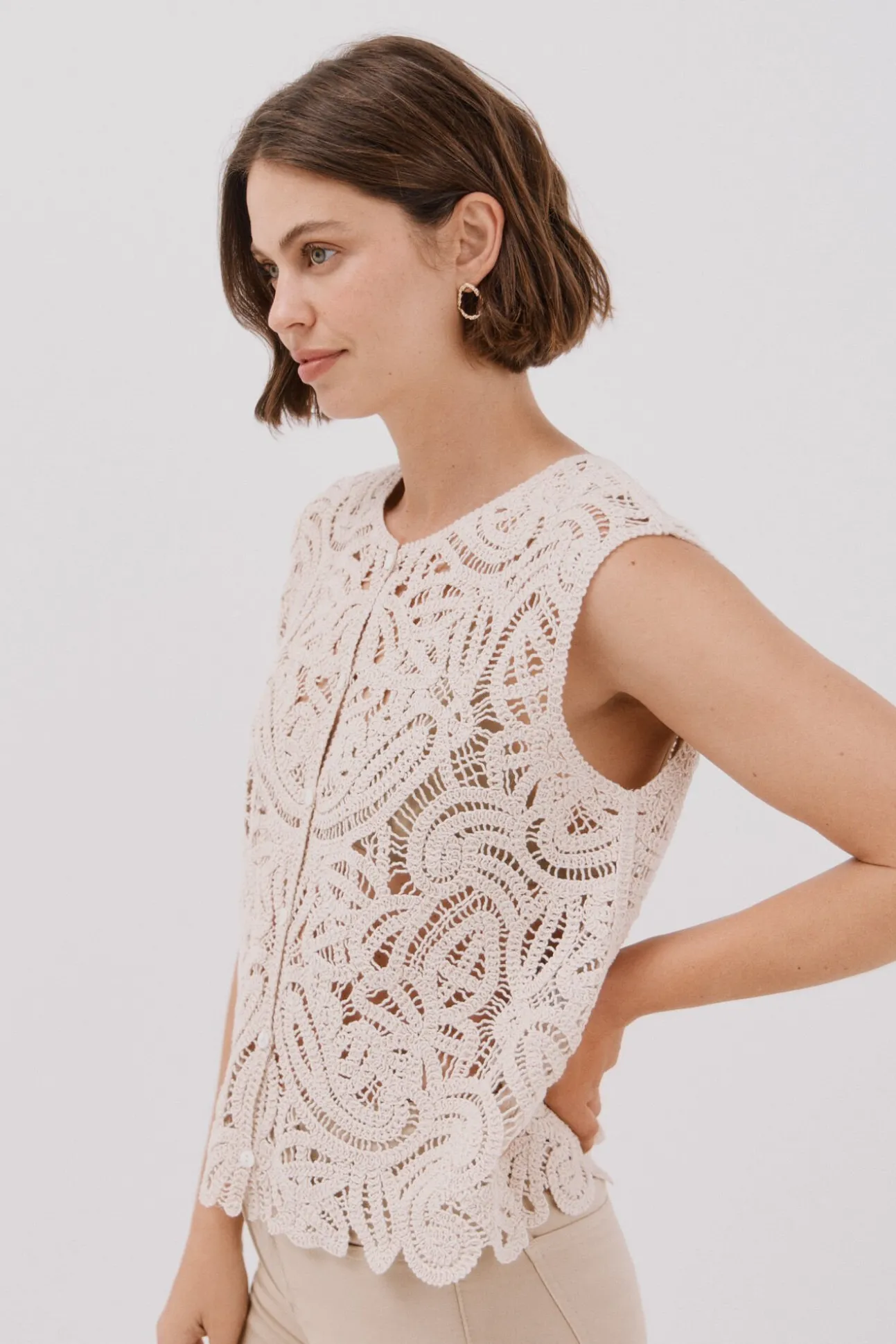 Colete de crochet