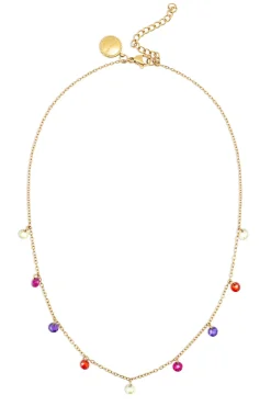 Color Bits Gold Plated Steel Necklace
