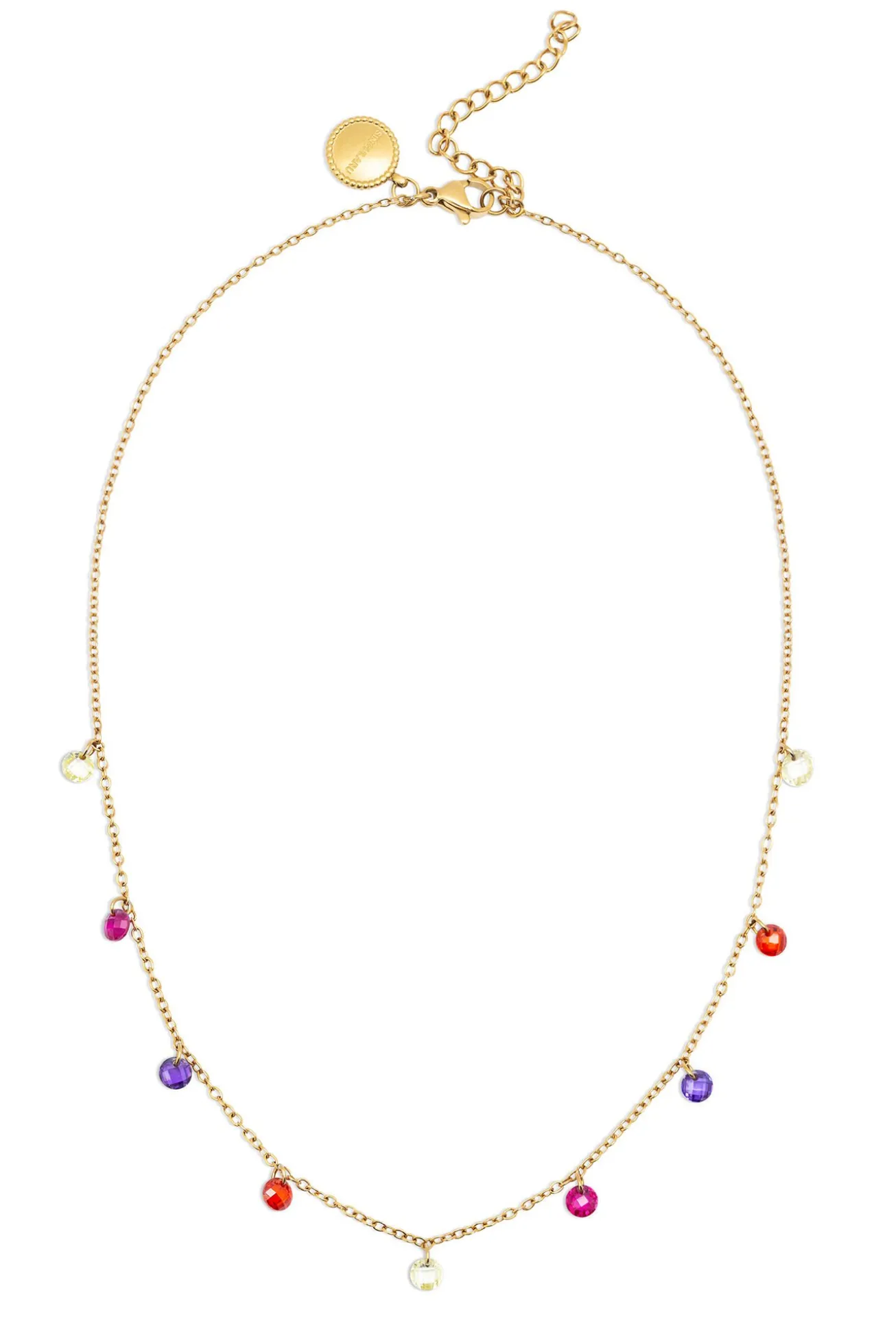 Color Bits Gold Plated Steel Necklace