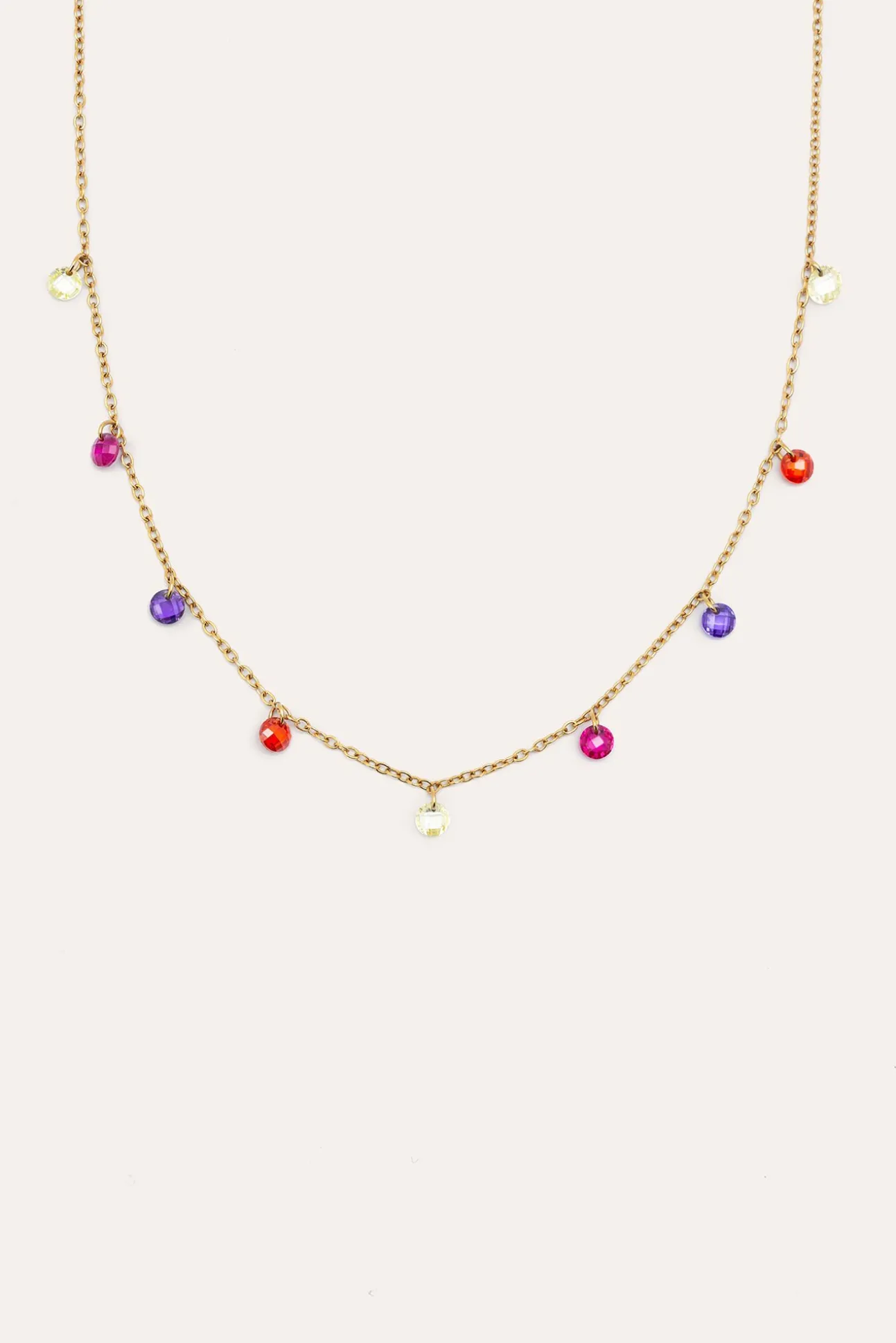Color Bits Gold Plated Steel Necklace