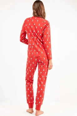 Conjunto de pijama de malha micro interlock com estampado do Snoopy